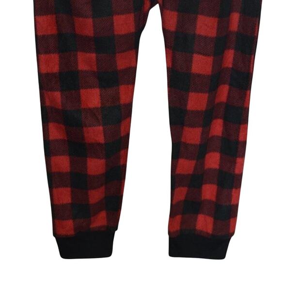 Family Pajamas 1-Piece Kids Red Buffalo Check Pajama - Picture 6 of 7
